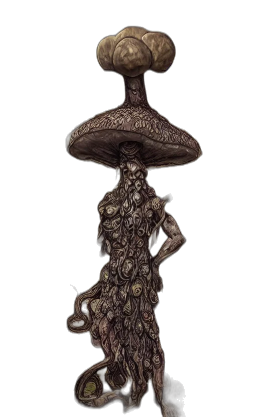 hat, dress, hair, staff transparent PNG cut-out