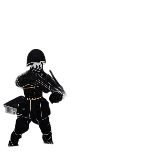 jacket, sword, weapon, mask transparent PNG cut-out
