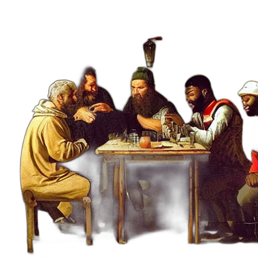 furniture, food, concept art, oil painting transparent PNG cut-out