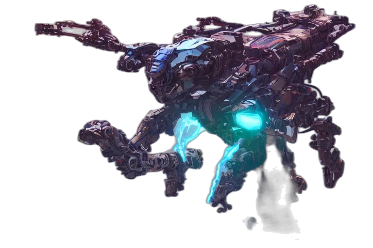 robot, dragon, creature, weapon transparent PNG cut-out