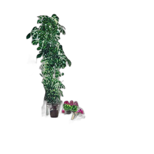 tree, staff, flower, crown, 3d render, photorealistic, forest, beautiful transparent PNG cut-out