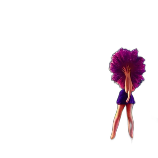 flower, hair, umbrella, dress transparent PNG cut-out
