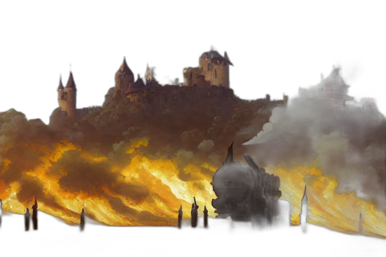 dragon, concept art, fantasy art, watercolor transparent PNG cut-out