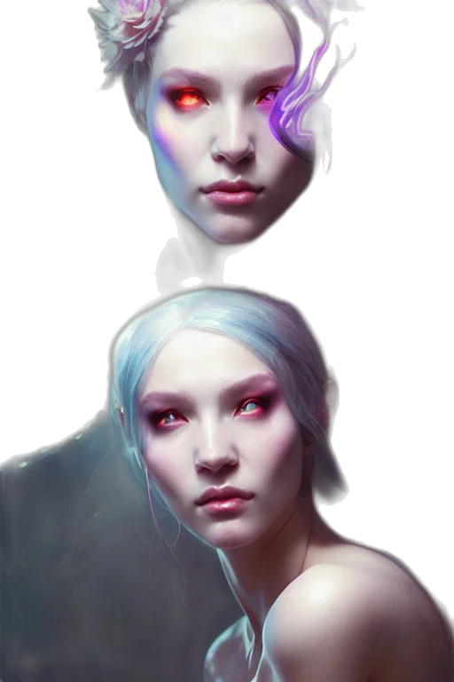 face, mask, robot, creature, cyberpunk, fantasy art, concept art, photorealistic transparent PNG cut-out