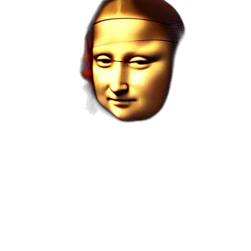 face, mask, jewelry, crown, 3d render, photorealistic, pixel art, vaporwave transparent PNG cut-out
