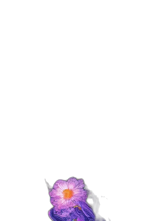 flower, creature, hat, staff transparent PNG cut-out