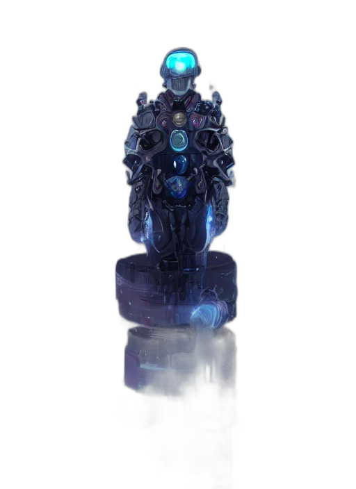 robot, jewelry, crown, bottle, concept art, 3d render, fantasy art, cyberpunk transparent PNG cut-out