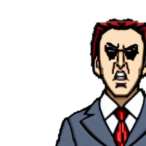 staff, face, pixel art, comic book art transparent PNG cut-out