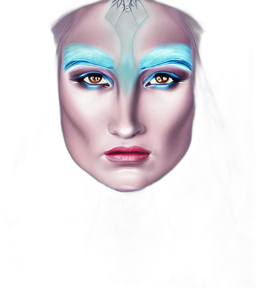 face, mask, crown, jewelry, fantasy art, photorealistic, concept art, 3d render transparent PNG cut-out