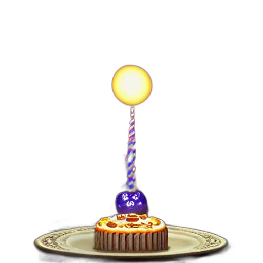 staff, food, crown, 3d render transparent PNG cut-out
