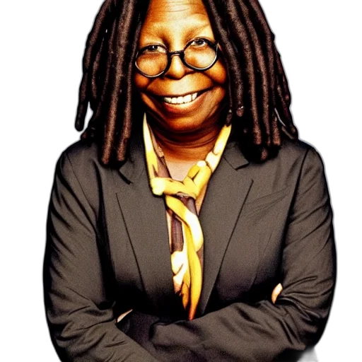 staff, whoopi, goldberg, dark transparent PNG cut-out