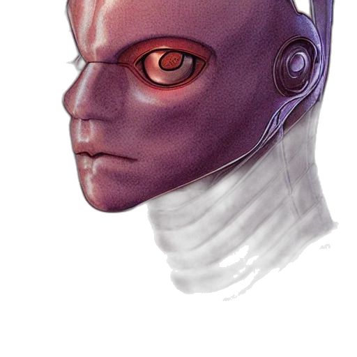 robot, face, mask, creature transparent PNG cut-out