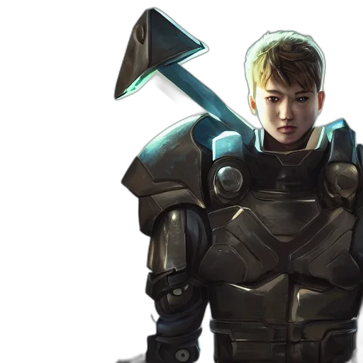 sword, weapon, robot, concept art transparent PNG cut-out