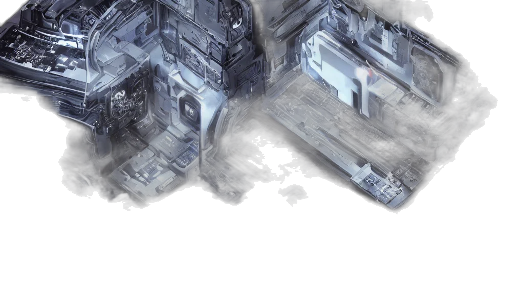 robot, weapon, building, concept art transparent PNG cut-out