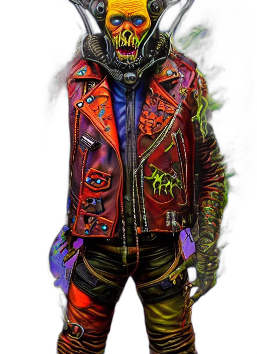 jacket, mask, face, creature transparent PNG cut-out