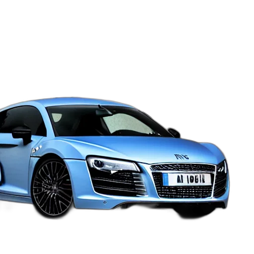 car, 3d render, photorealistic, blue transparent PNG cut-out