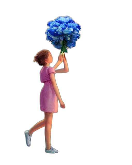 flower, staff, dress, umbrella transparent PNG cut-out