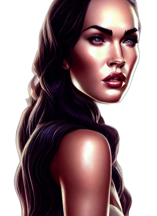 face, hair, jewelry, crown, fantasy art, photorealistic, comic book art, concept art transparent PNG cut-out