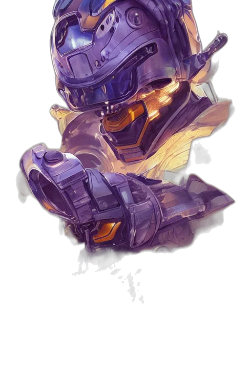robot, crown, mask, weapon transparent PNG cut-out