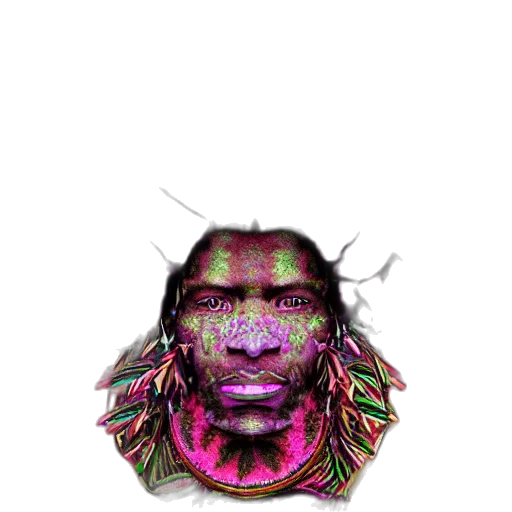 mask, face, crown, jewelry, 3d render, vaporwave, photorealistic, concept art transparent PNG cut-out