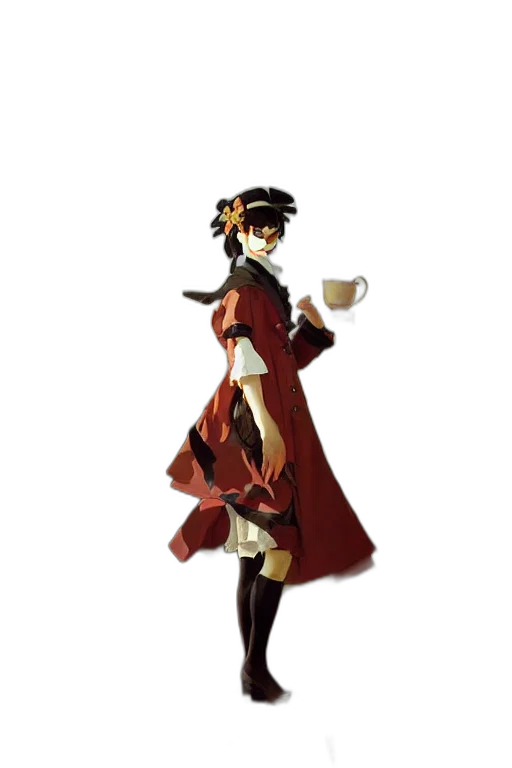staff, dress, hat, food transparent PNG cut-out