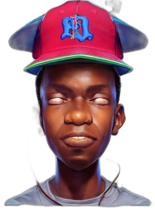 face, hat, staff, crown, concept art, photorealistic, 3d render, cartoon transparent PNG cut-out