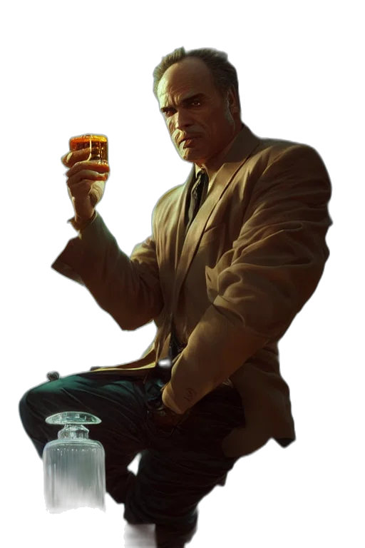 jacket, face, bottle, concept art, cyberpunk, pixel art, photorealistic, ice transparent PNG cut-out