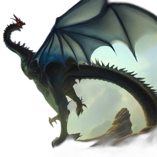 dragon, creature, fantasy art, concept art transparent PNG cut-out