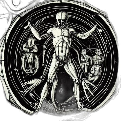 jewelry, robot, comic book art, concept art, fantasy art, diagram, xenomorph, style transparent PNG cut-out