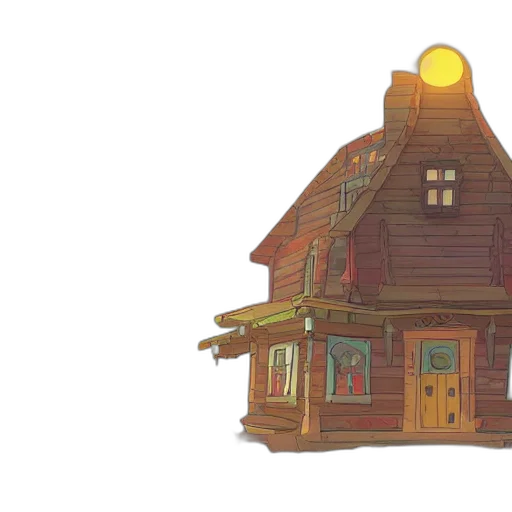 building, concept art, 3d render, pixel art transparent PNG cut-out