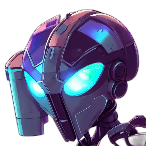 robot, mask, face, cyberpunk transparent PNG cut-out