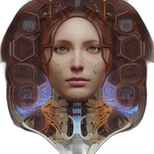 robot, face, mask, crown transparent PNG cut-out