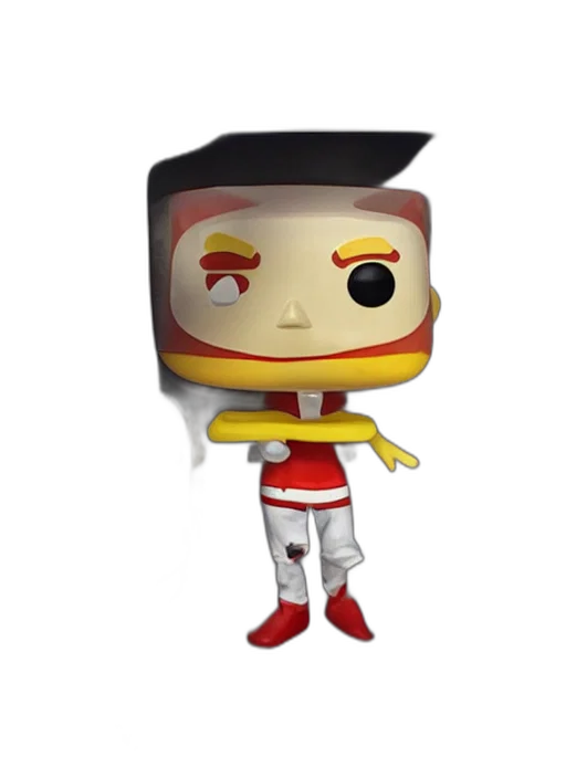 robot, staff, 3d render, concept art, cartoon, funko, pop, figure transparent PNG cut-out