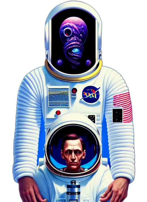 robot, mask, face, jacket transparent PNG cut-out