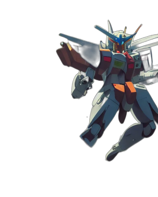 robot, weapon, concept art, 3d render, anime, outer space, highly, detailed transparent PNG cut-out