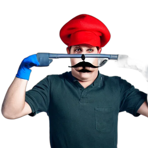 staff, weapon, hat, mask transparent PNG cut-out