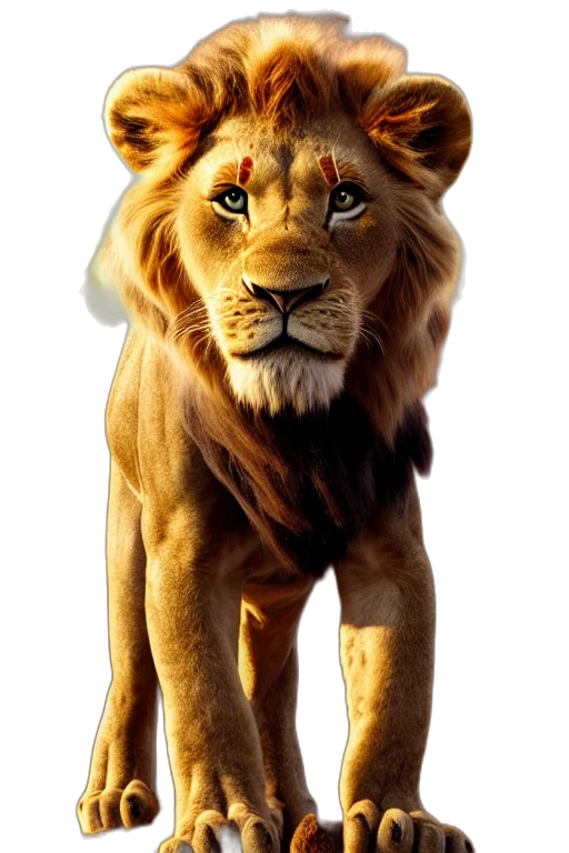 animal, crown, staff, creature, photorealistic, 3d render, concept art, fantasy art transparent PNG cut-out