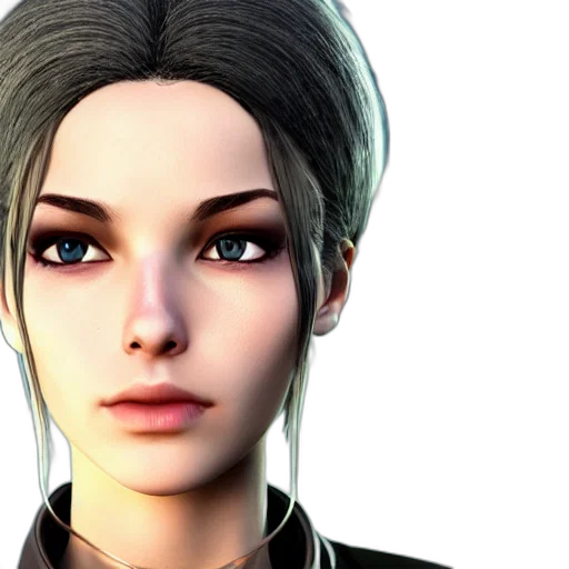 face, 3d render, photorealistic, concept art transparent PNG cut-out