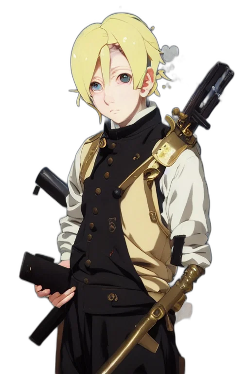 staff, weapon, sword, jacket, concept art, anime, pixel art, fantasy art transparent PNG cut-out