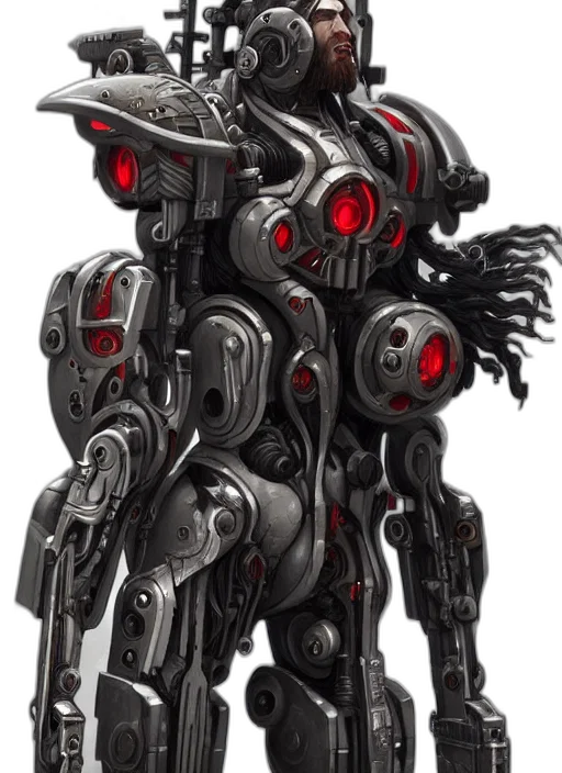 robot, weapon, concept art, 3d render transparent PNG cut-out