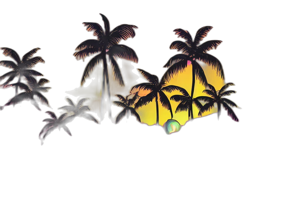 umbrella, hat, jewelry, 3d render, photorealistic, vaporwave, pixel art, beach transparent PNG cut-out