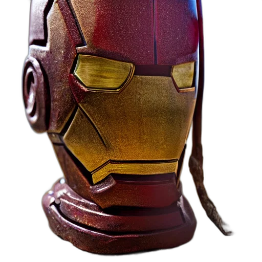 mask, robot, bottle, crown, comic book art, concept art, 3d render, fantasy art transparent PNG cut-out