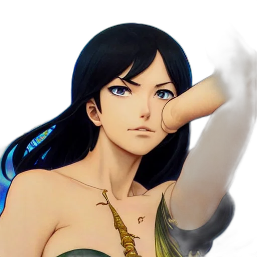 face, dress, jewelry, weapon transparent PNG cut-out
