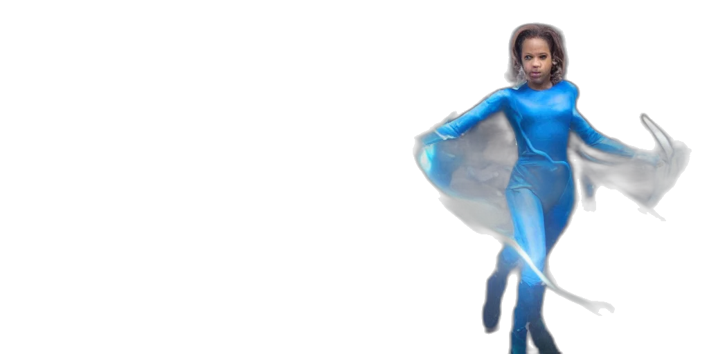 umbrella, dress, jacket, 3d render, concept art, comic book art, blue, wide transparent PNG cut-out