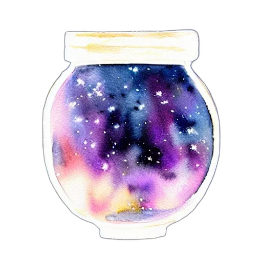 dress, bottle, watercolor, fantasy art transparent PNG cut-out