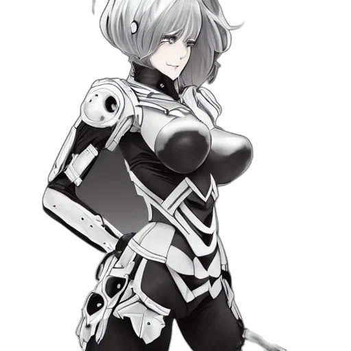 robot, weapon, sword, jacket, concept art, anime, fantasy art, cartoon transparent PNG cut-out