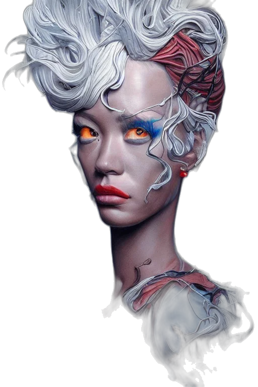 face, mask, creature, crown, fantasy art, concept art, photorealistic, watercolor transparent PNG cut-out
