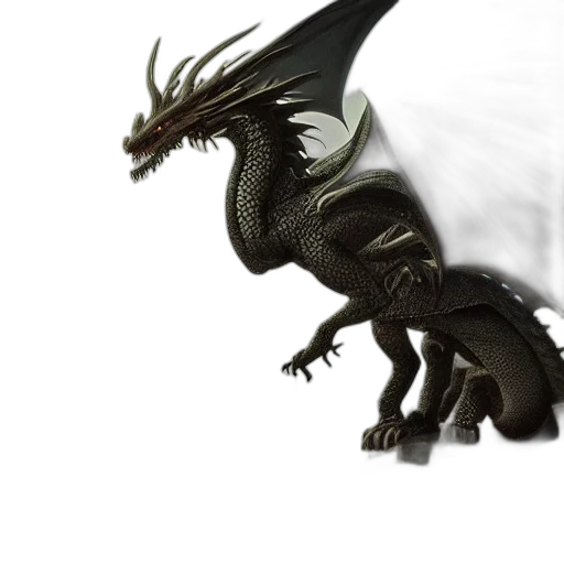 dragon, creature, animal, staff transparent PNG cut-out