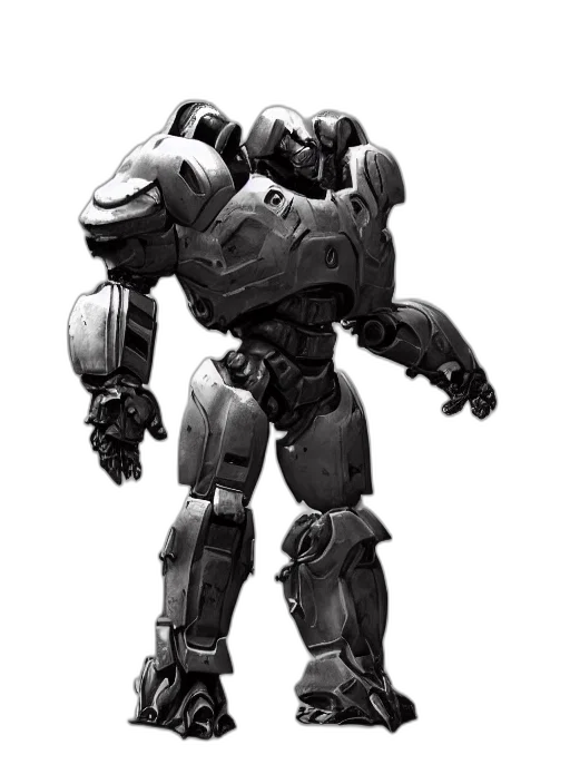 robot, weapon, concept art, 3d render transparent PNG cut-out