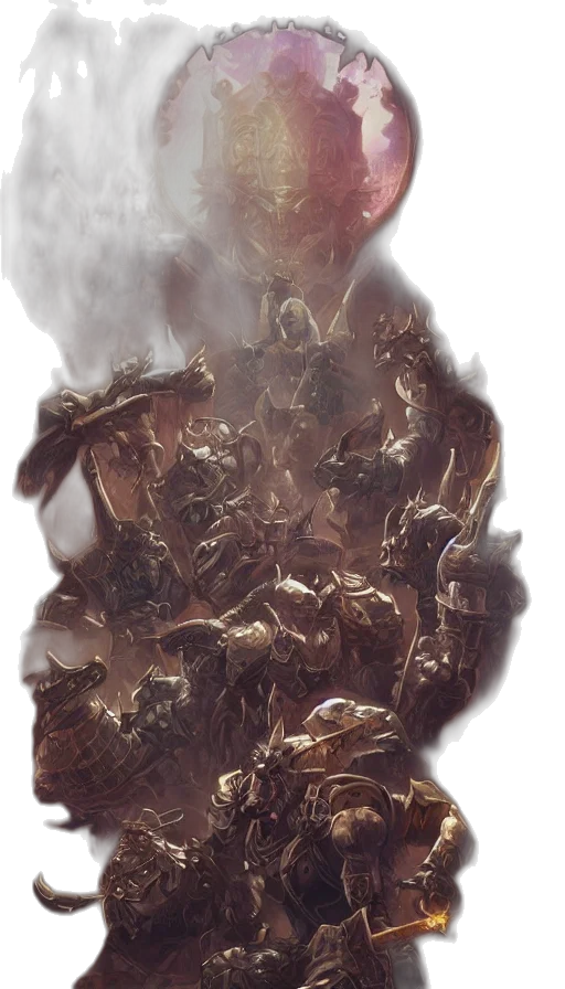dragon, mask, crown, sword transparent PNG cut-out